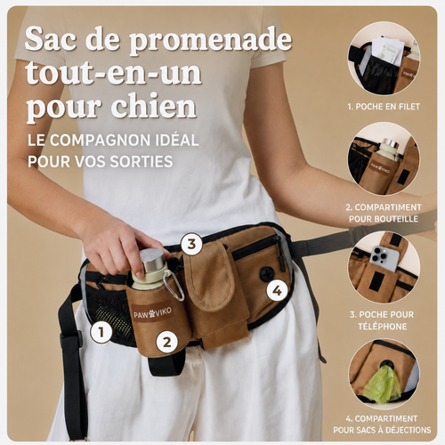 Sac de promenade tout-en-un pour chien